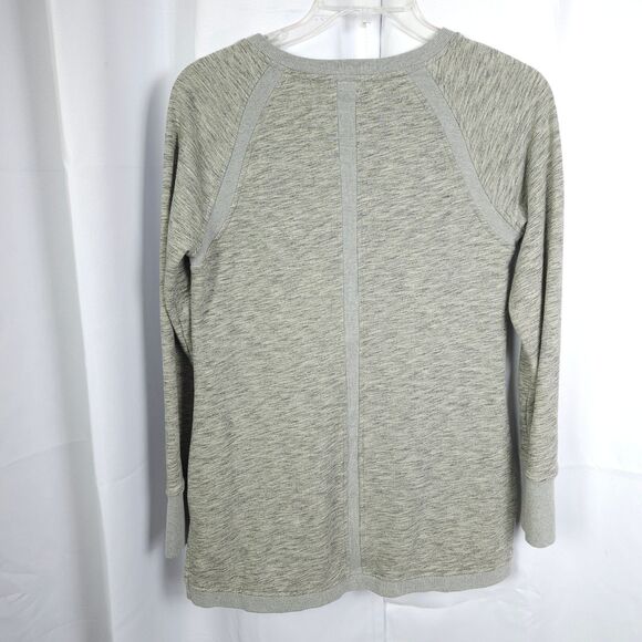 Duluth Trading Womens Medium Gray Ooh-La-Loop V Neck French Terry Tunic Pockets - Picture 3 of 6